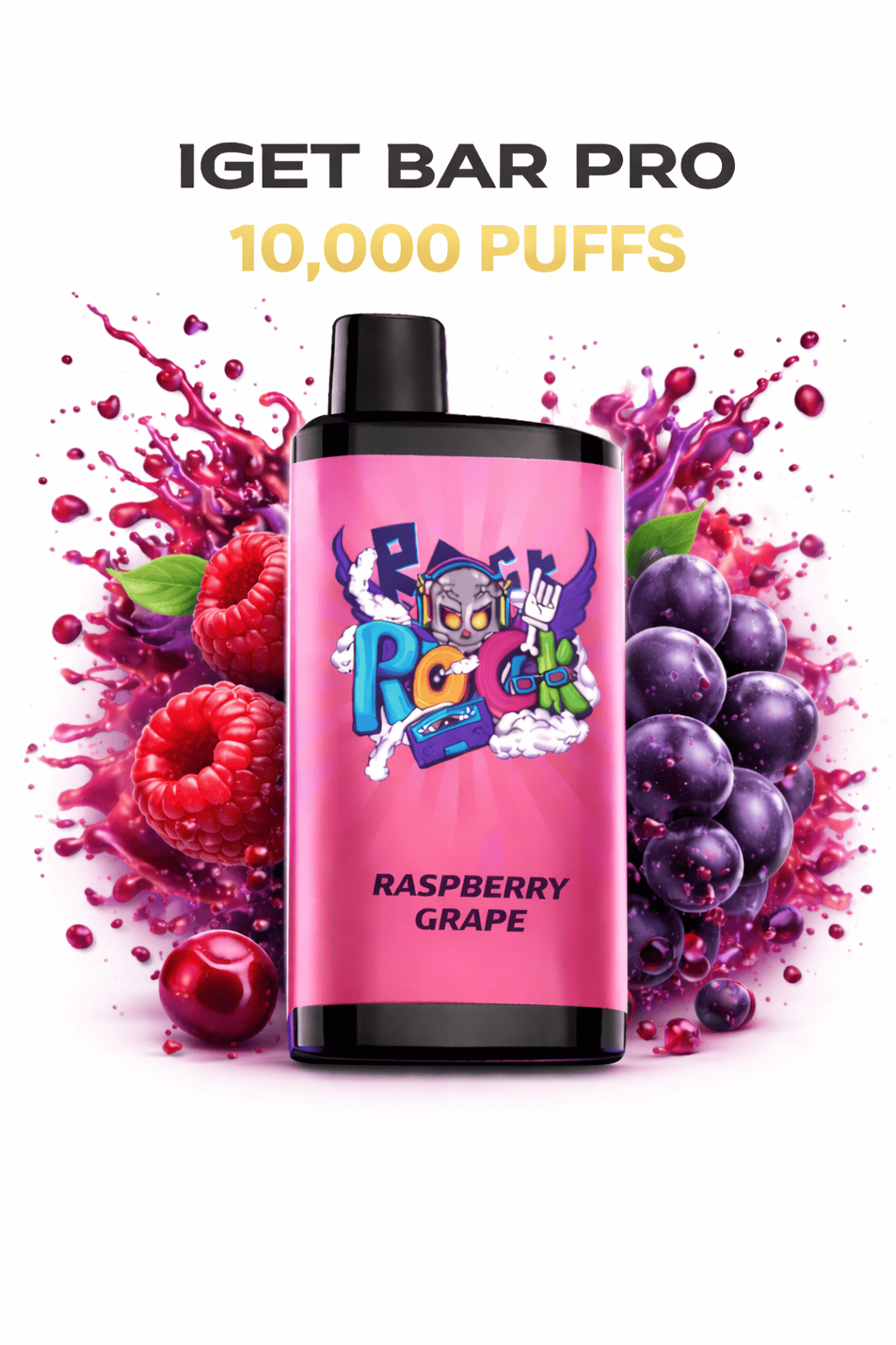RASPBERRY GRAPE - IGET BAR PRO 10,000